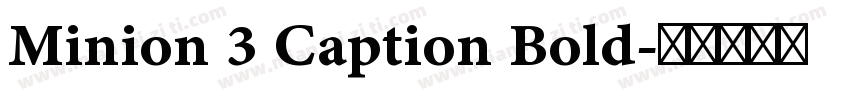 Minion 3 Caption Bold字体转换